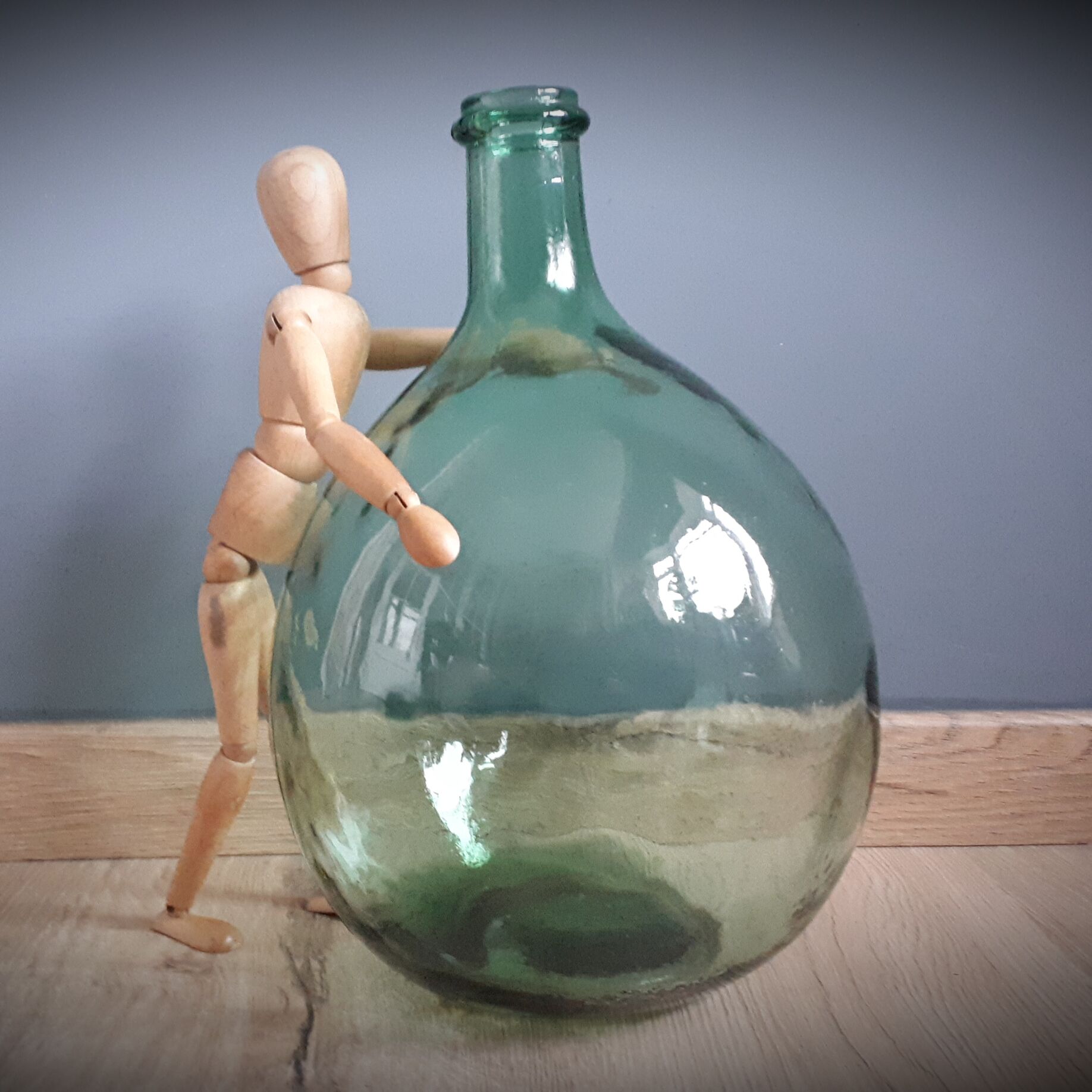 Demijohn 6 L clear green