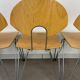 6 Mikado chairs 1800, stackable, design by Walter Leeman for Kusck&co.