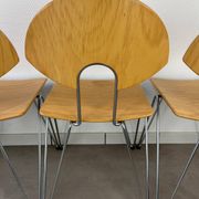 6 Mikado chairs 1800, stackable, design by Walter Leeman for Kusck&co.