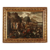 Ancient painting "The Crossing of the Red Sea" oil on canvas '600