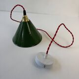 Set of 2 green conical workshop suspensions