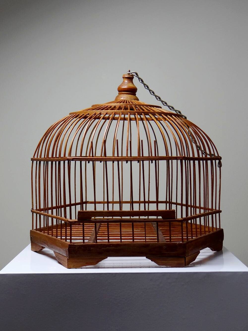Vintage Chinese Bamboo Decorative Bird Cage