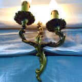 Louis XV style bronze wall lamp with 2 lights
