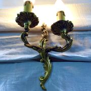 Louis XV style bronze wall lamp with 2 lights
