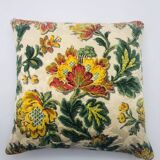 Housse coussin en tissu ancien