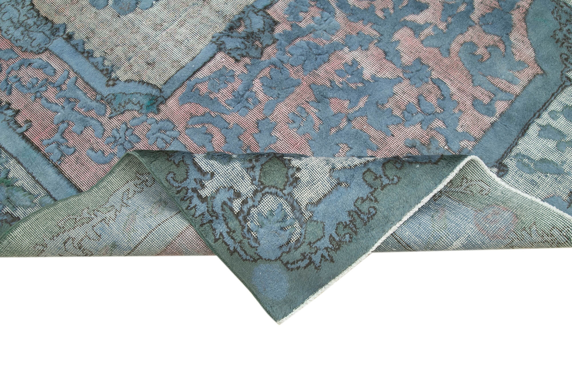 Hand-knotted vintage turkish 1980s 157 cm x 251 cm blue rug