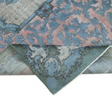 Hand-knotted vintage turkish 1980s 157 cm x 251 cm blue rug