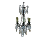 Bronze chandelier with pendants from the early 20th century, 5 lights.