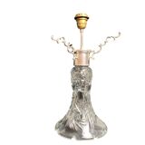 20th century crystal lamp with silver metal frame