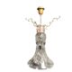 20th century crystal lamp with silver metal frame