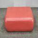 1980s Italian Postmodern Red Faux Leather Pouf Ottoman