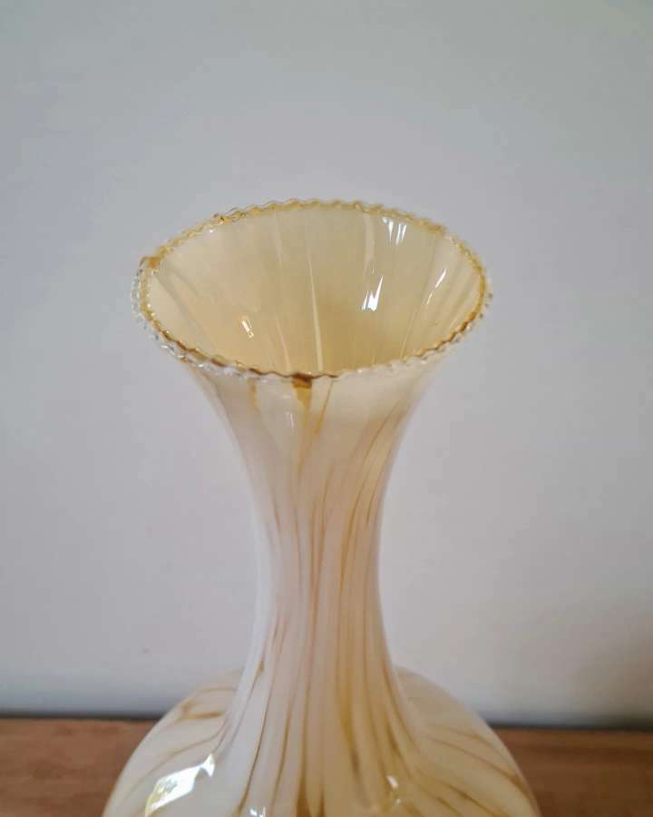 Large blown Clichy glass vase