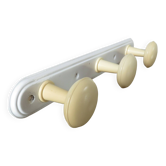 Wall coat rack with 3 coat hooks in bakelite from the 50s and 60s