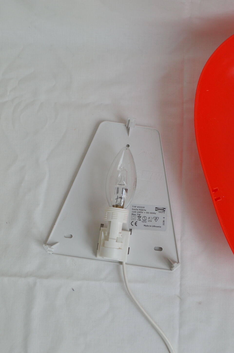 Vintage ikea heart lamp
