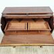 Walnut cylinder-roll-top secretary desk, 1970s.