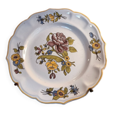 Large antique plate in Meillonnas faience