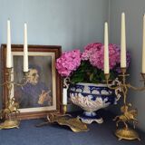 Set of two vintage jumper candlesticks
