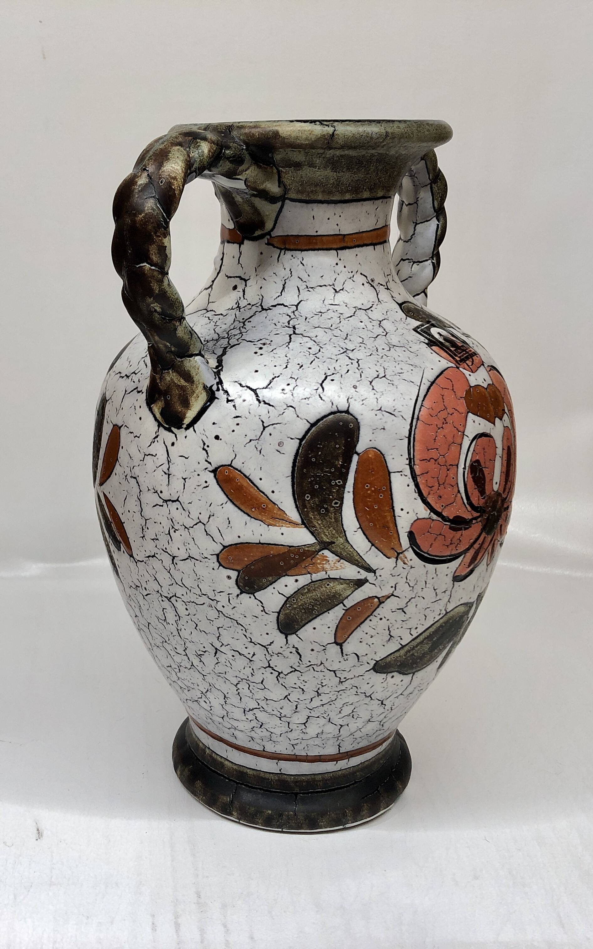 Vase West Germany décor floral N902 10 25
