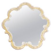 Mid-century decorative mirror in a floral frame, Italy, 1960s.