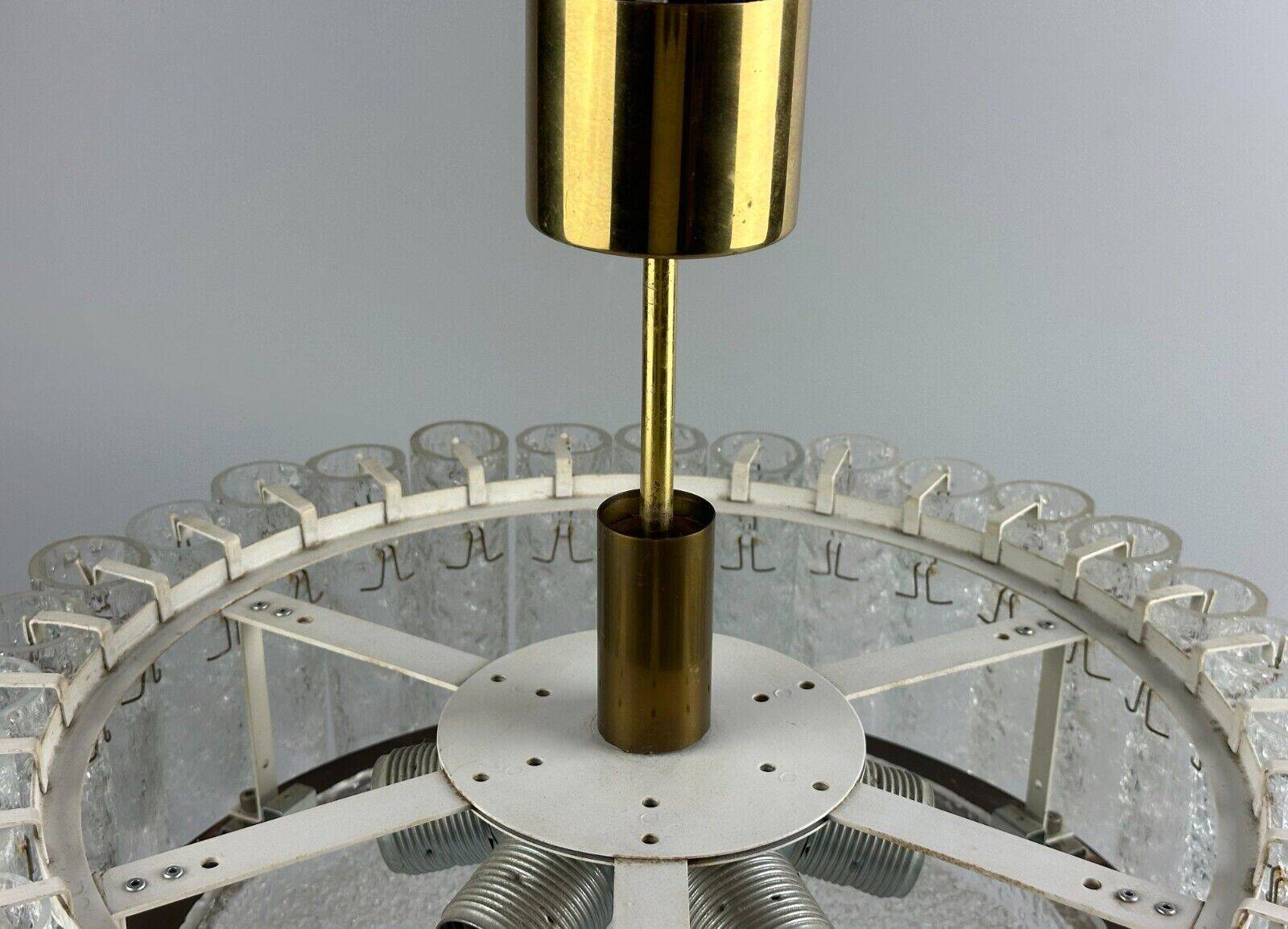 60s 70s chandelier ceiling lamp Doria Leuchten Germany Ice glass design