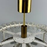 60s 70s chandelier ceiling lamp Doria Leuchten Germany Ice glass design