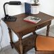 Napoleon III style writing table in oak, turned legs