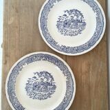 Pair of vintage plates "horses"