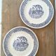 Pair of vintage plates "horses"