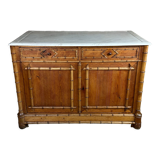 Bamboo-style pine sideboard and marble top early nineteenth century