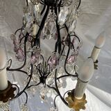 Lustre à pampilles en bronze 1930