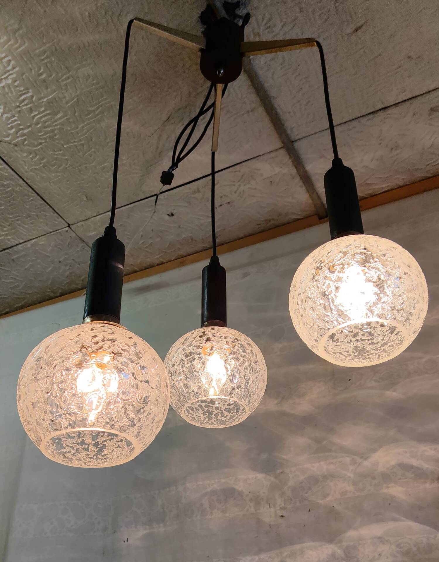 Chandelier with 3 lights - 1950s/60s