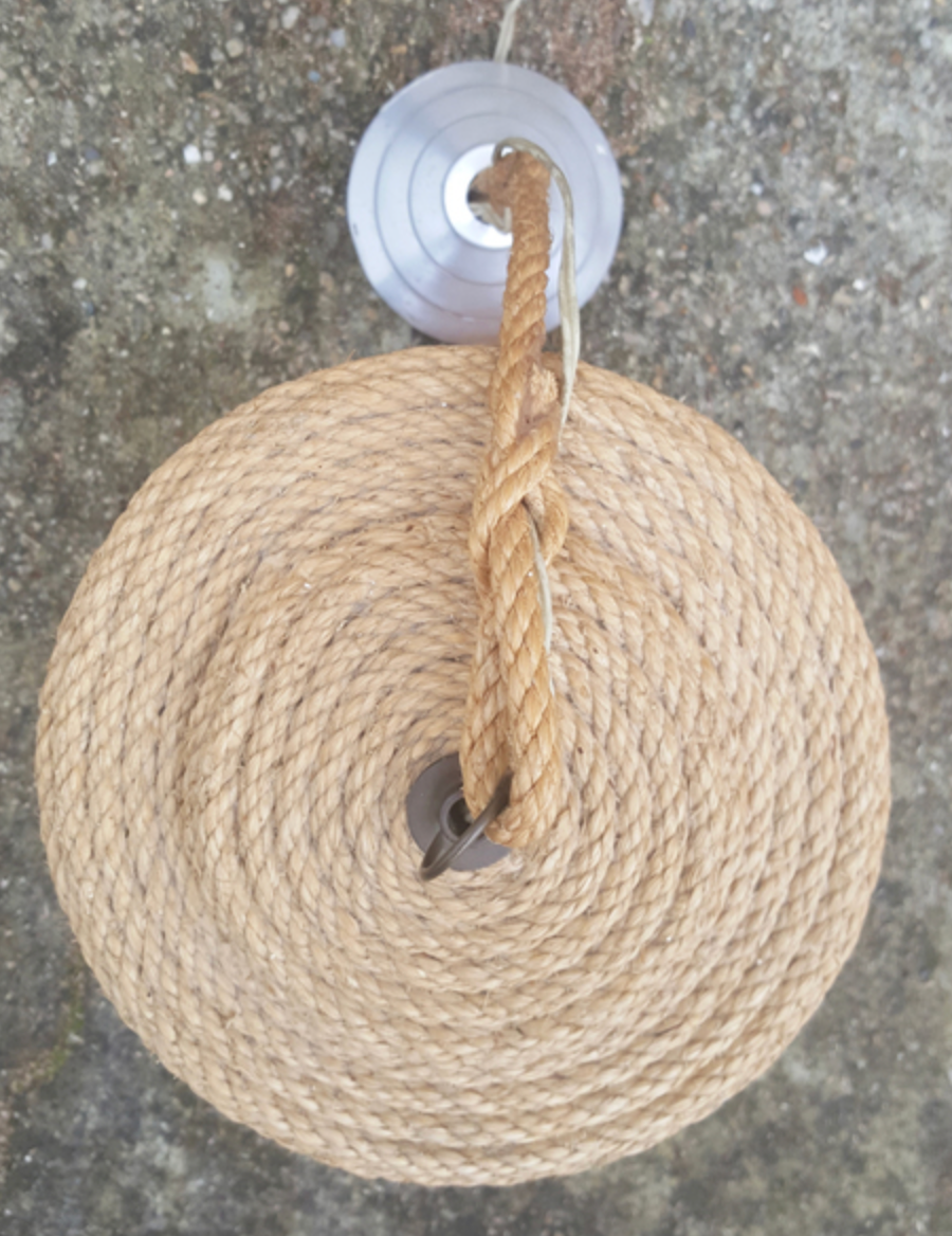 Handcrafted rope hanging lamp