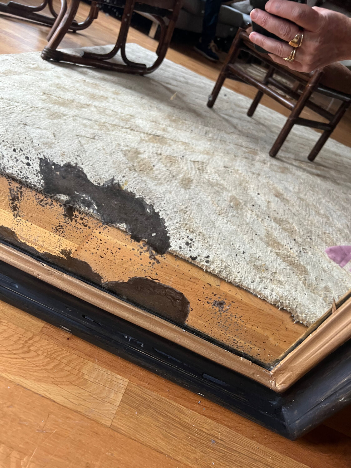 Very large antique shop mirror