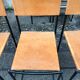 6 black metal and leather chairs by Giandomenico Belotti for Alias, Italy, 1979