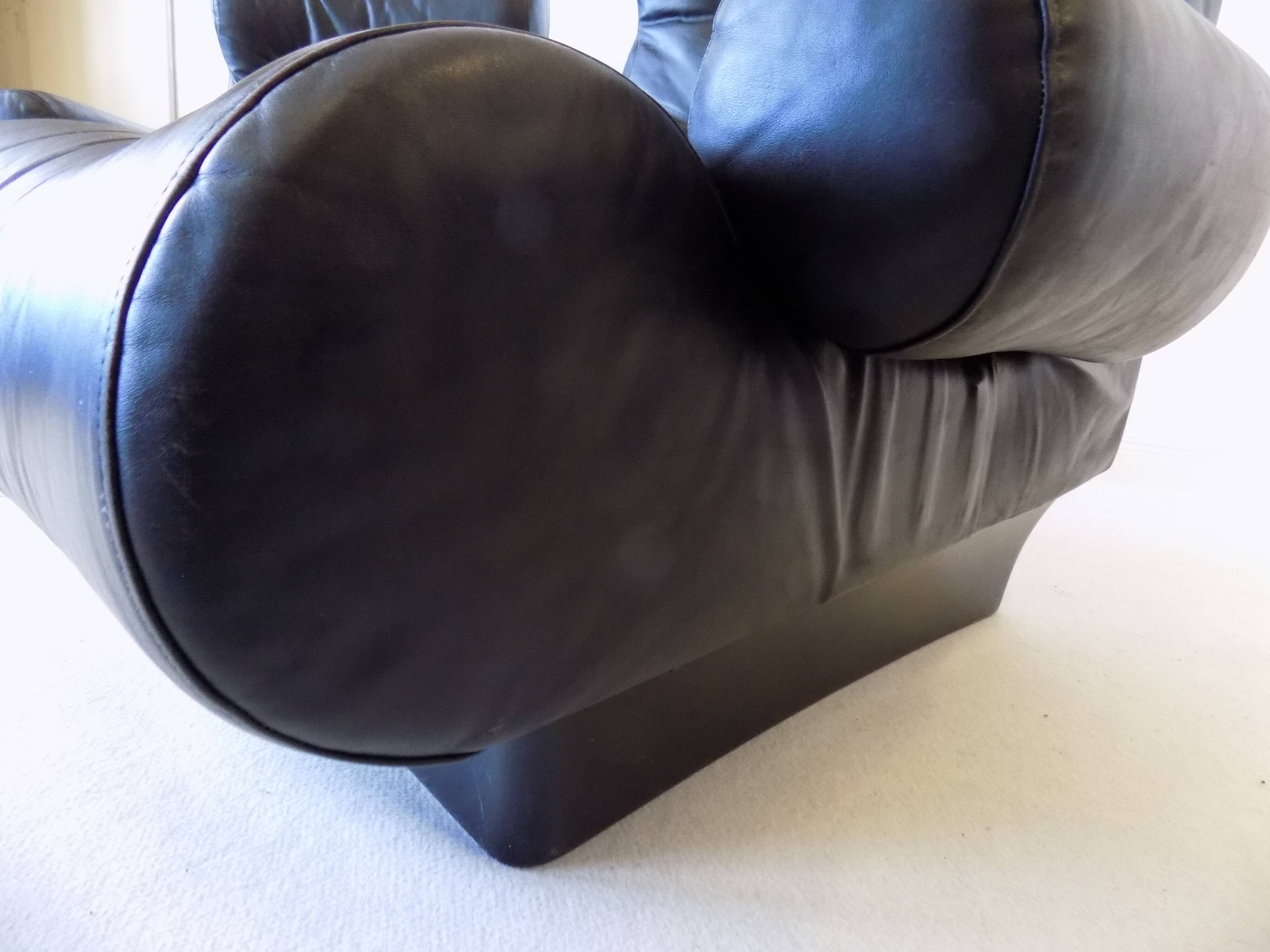 Canapé en cuir de sofalette Otto Zapf 2 places