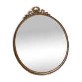 Miroir ancien ovale et doré