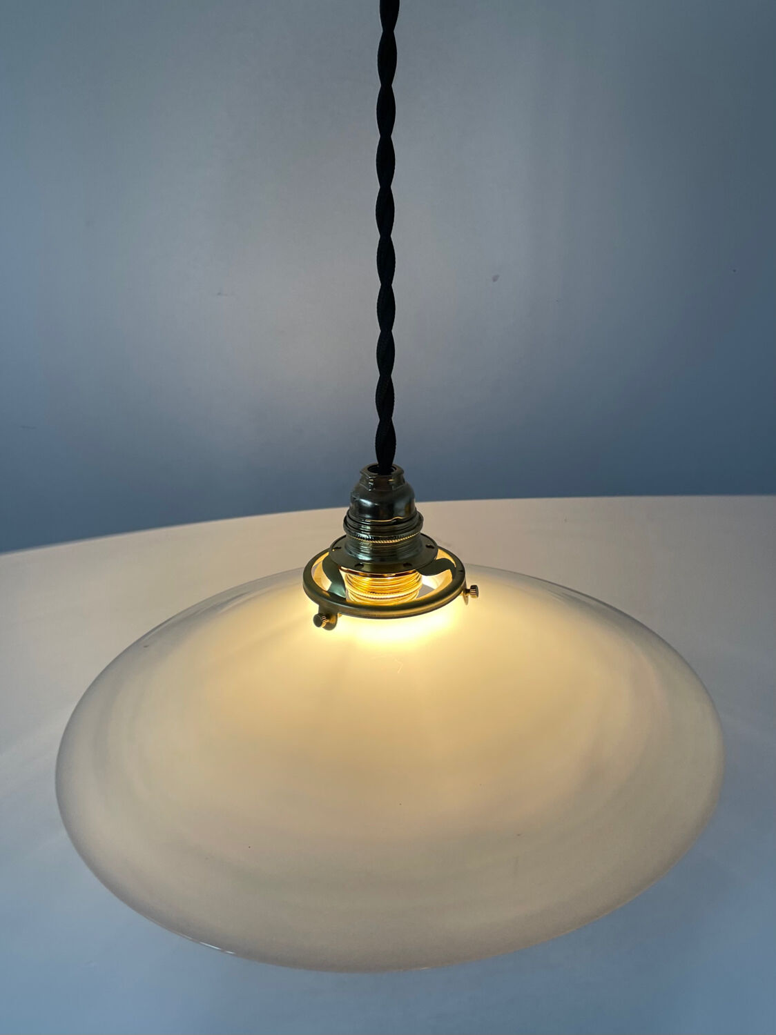 Old opaline pendant light