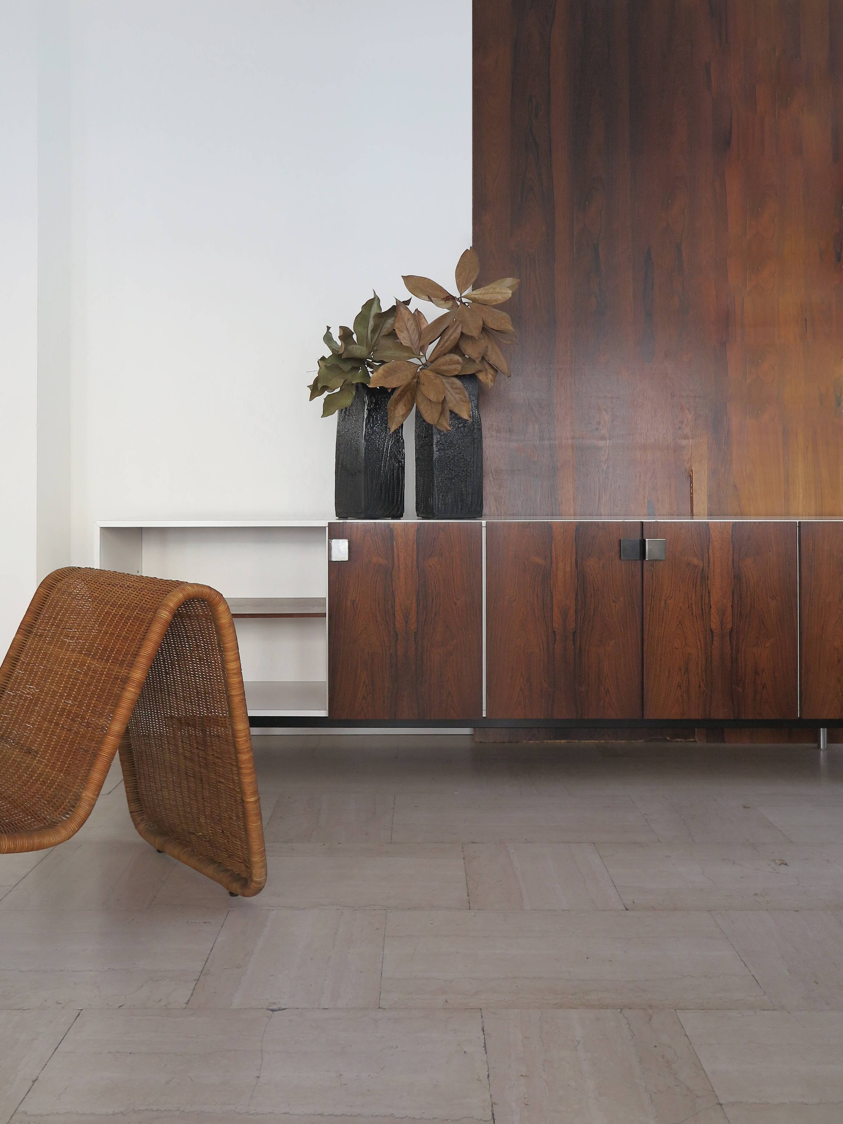 Formica rosewood midcentury sideboard, Italy 1960s