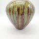 Vase in red and green flamed sandstone 30s