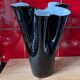 Large Black and White Handkerchief Vase in Murano Glass? H 30cm