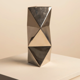 Vase "Origami" metal 70's