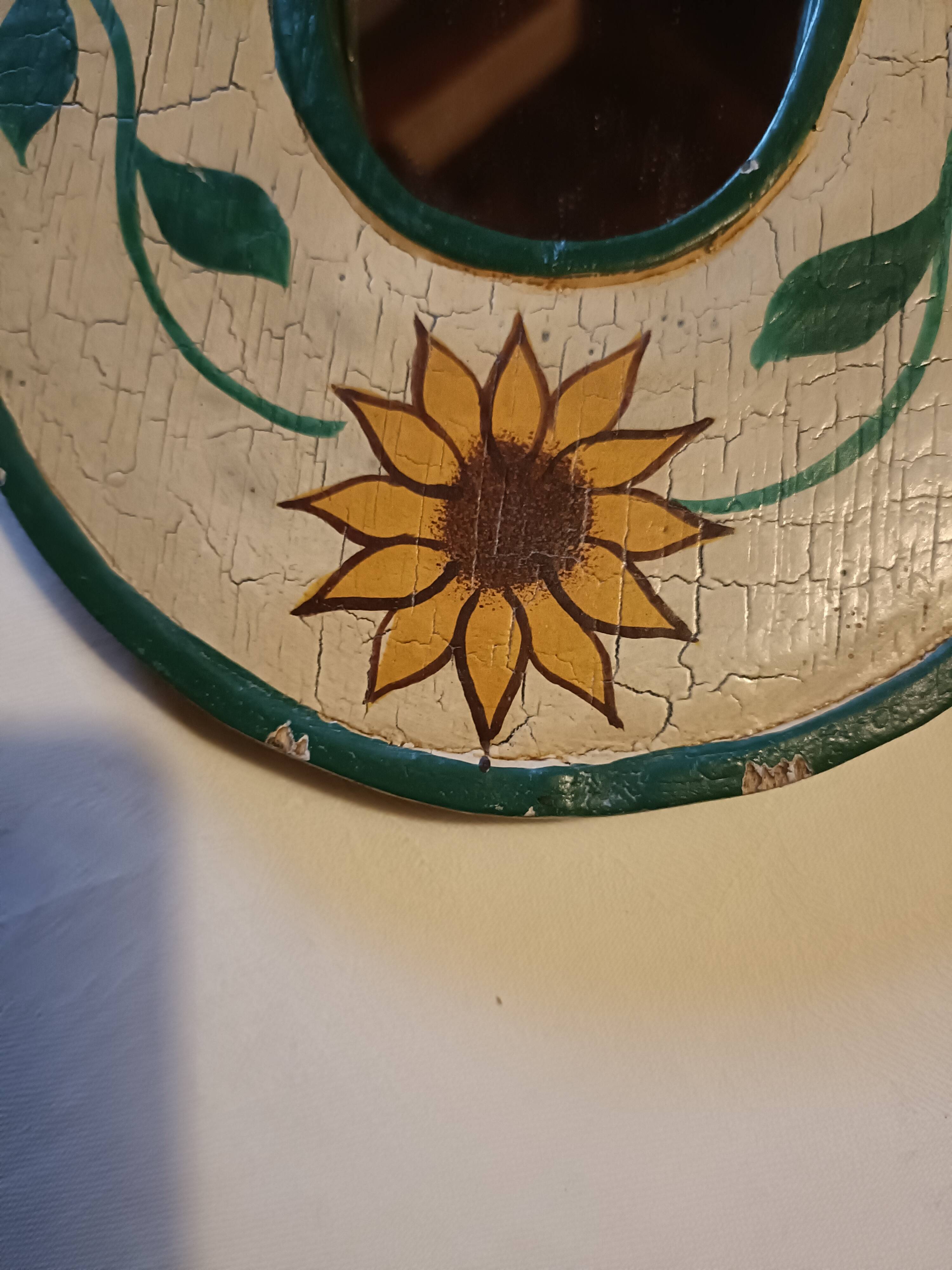 Painted wooden mirror