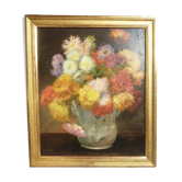 Painting flowers oil on canvas