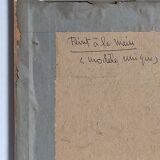 Pastel encadré "Les anémones" vintage