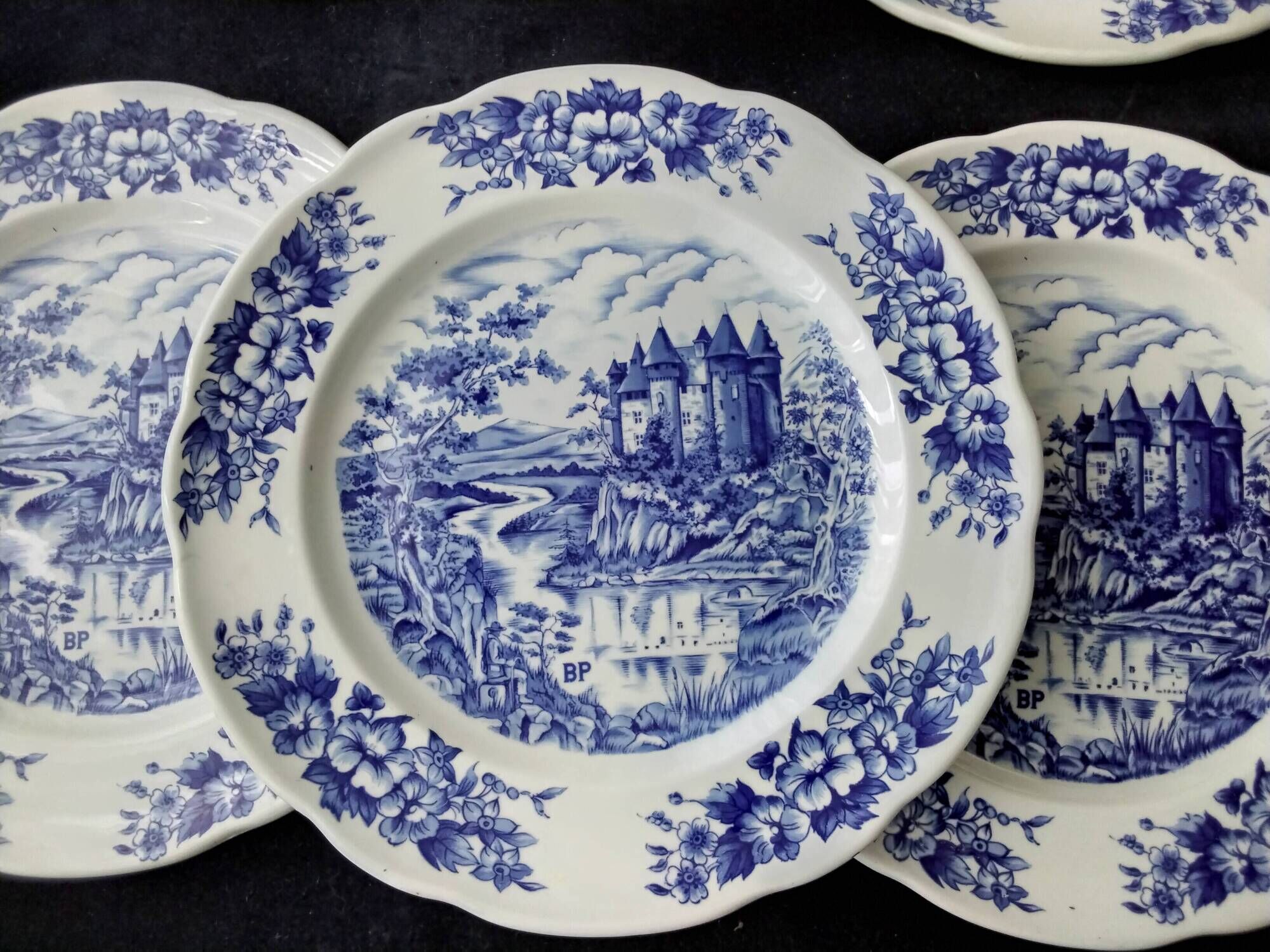 6 Pyroblan porcelain dinner plates BP Advertising