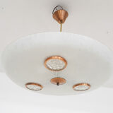 Glass and brass ceiling or pendant light