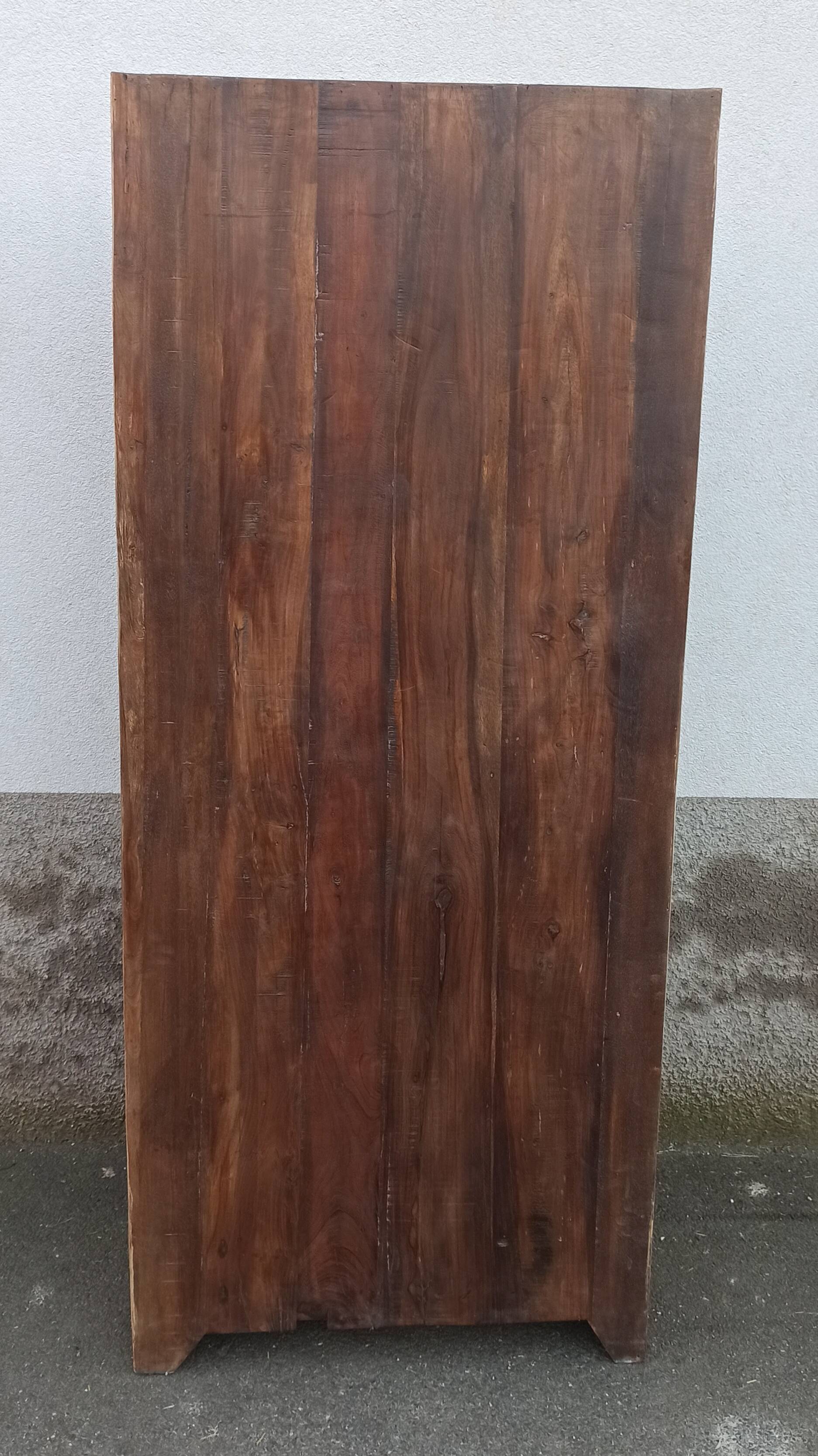 Old yellow wooden cabinet