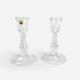 Pair of cristal d'arques candlesticks, maintenon model, 1980s
