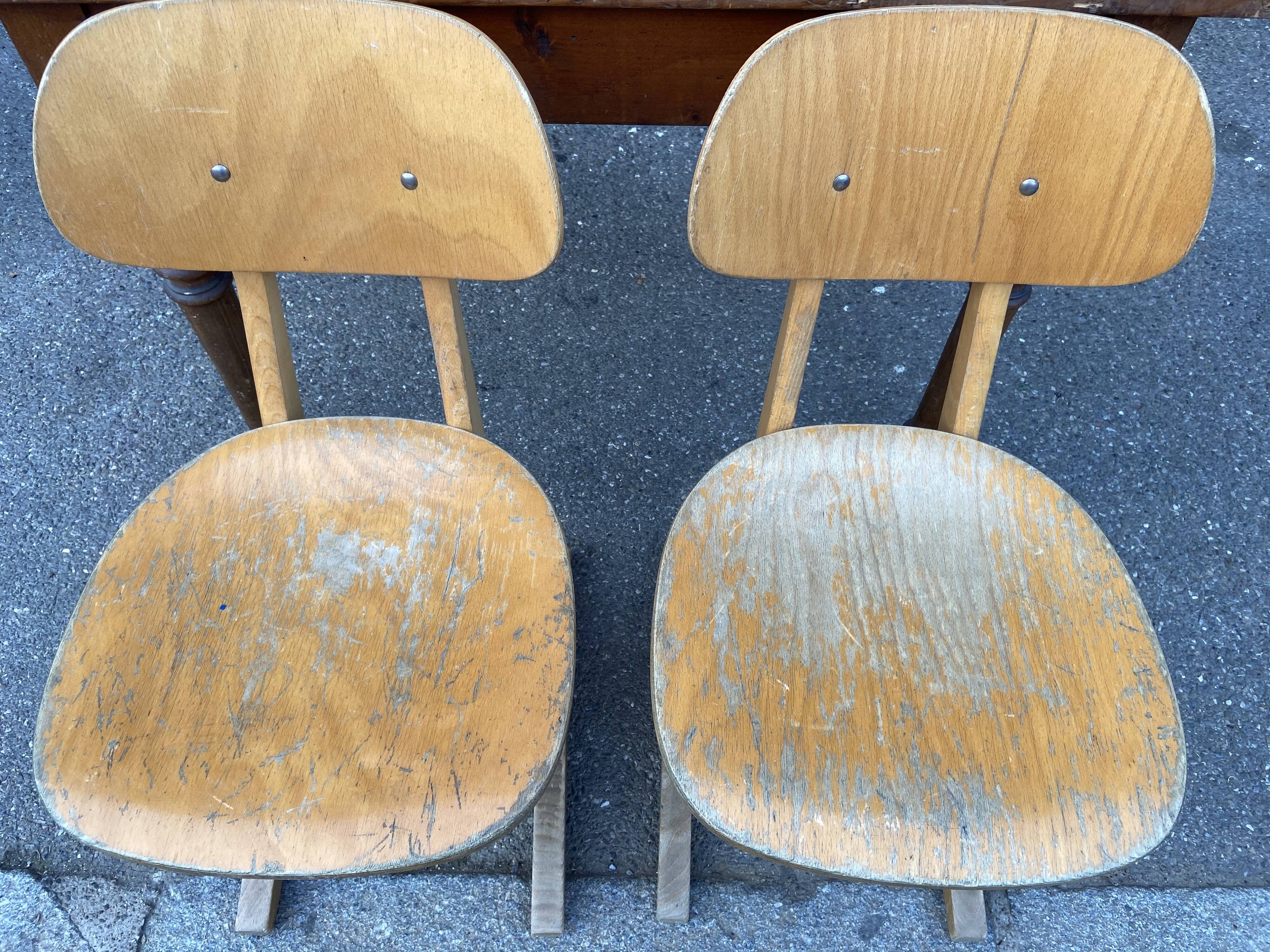 6 casala vintage 1960 design adult school chairs