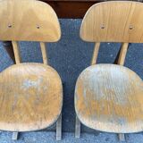 Set de 6 chaises d’école adulte Casala vintage design 1960